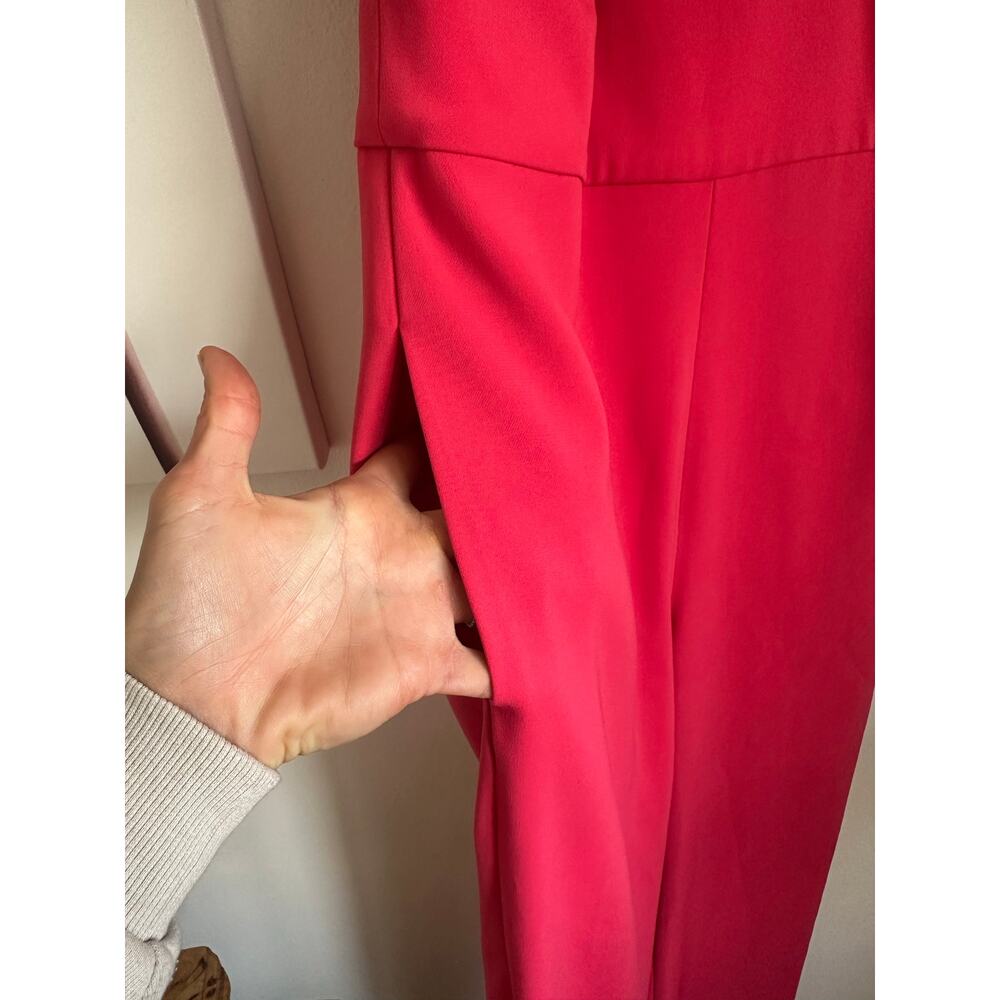 Theia Aerilyn Halter Jumpsuit in color Geranium Size 4 NWT - Picture 5 of 7